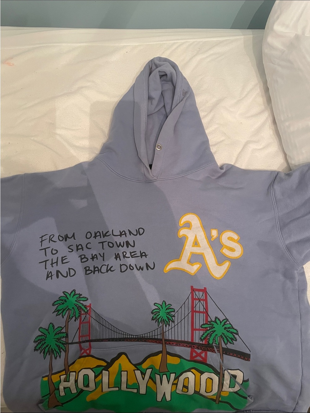 Blue graphic NYC hoodie
